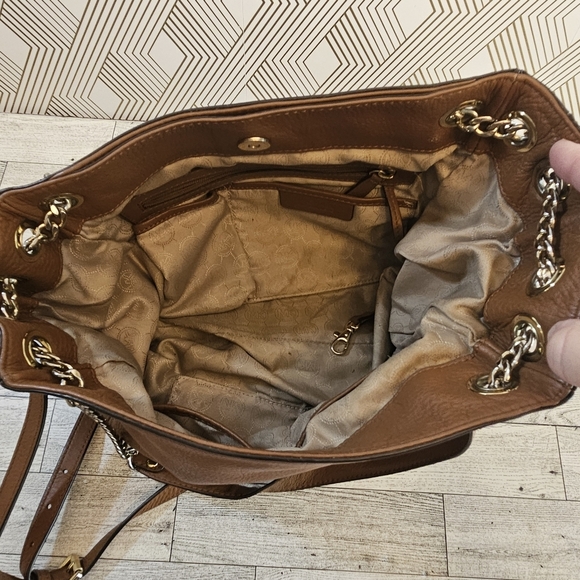 Michael Kors Jet Set Chain Leather Bag Brown - Picture 6 of 12